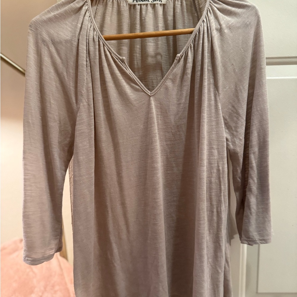 Michael Stars taupe blouse